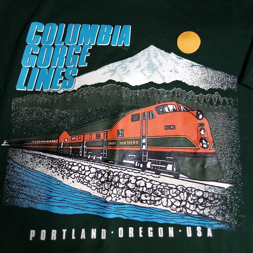 Vintage Columbia Gorge Lines Portland Oregon T-Shirt